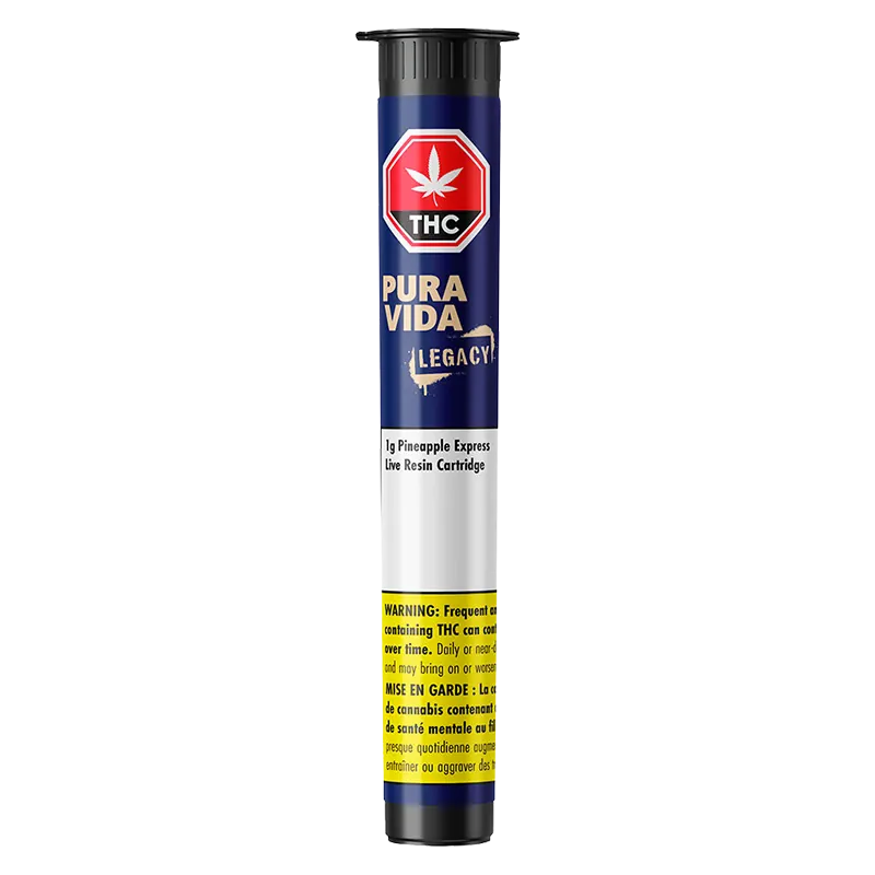 Pura Vida 1 g Pineapple Express Live Resin Vape Cartridge Vapes