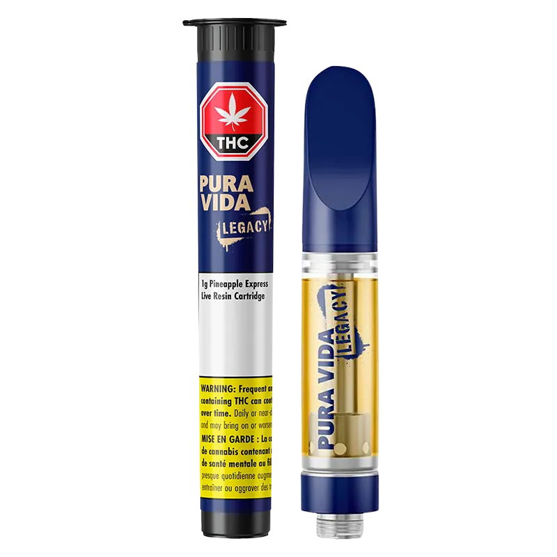 Pura Vida 1 g Pineapple Express Live Resin Vape Cartridge Vapes