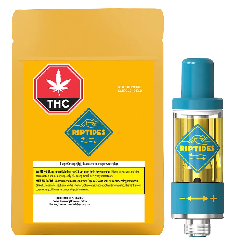 Riptides 1 g Liquid Diamonds Feral Fizz Vape Cartridge Vapes