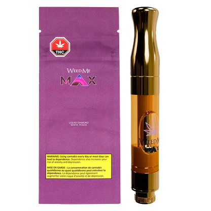 Weed Me Max 1 g Liquid Diamond White Peach Vape Cartridge Vapes