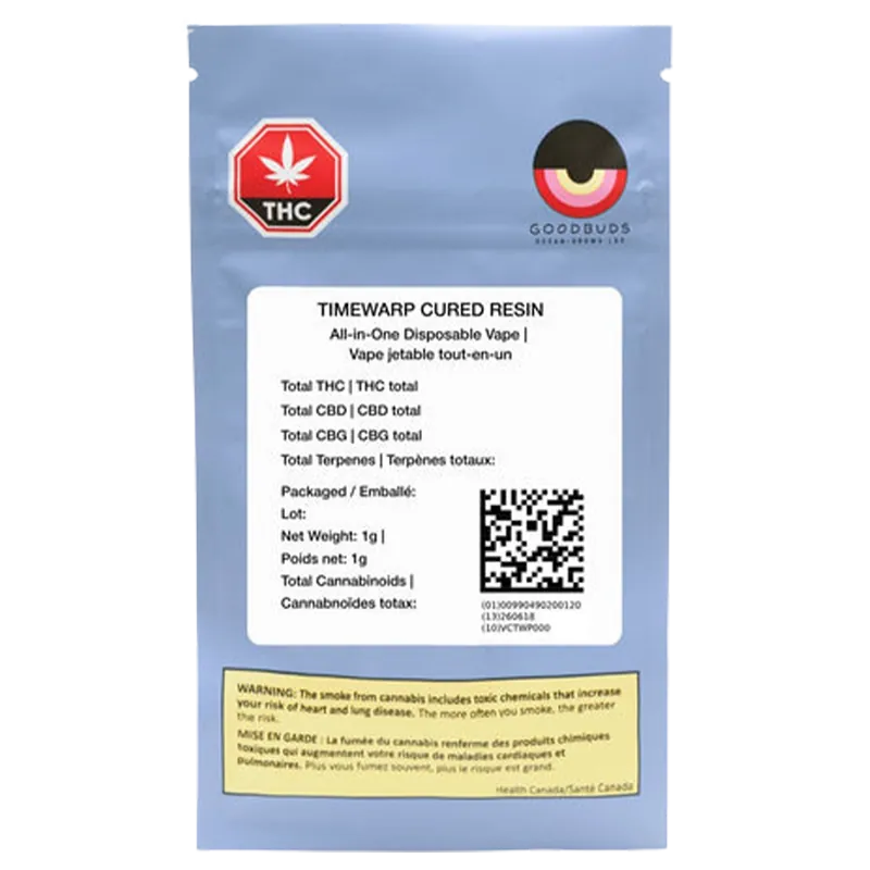 Good Buds 1 g Timewarp Cured Resin Disposable Vape Vapes