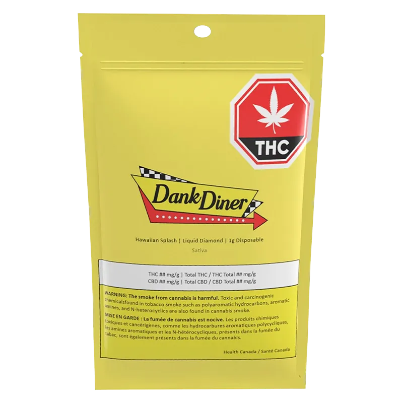 Dank Diner 1 g Hawaiian Splash Liquid Diamond Disposable Vape Vapes