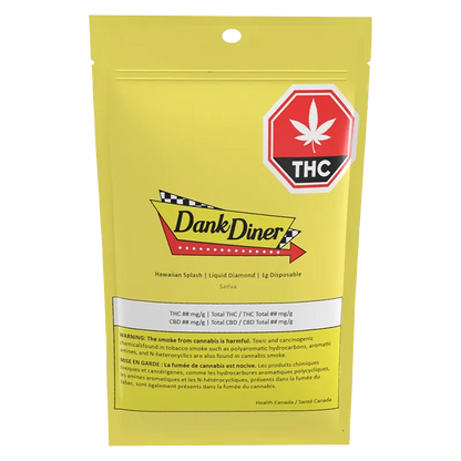 Dank Diner 1 g Hawaiian Splash Liquid Diamond Disposable Vape Vapes