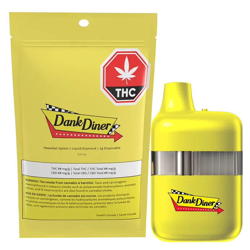Dank Diner 1 g Hawaiian Splash Liquid Diamond Disposable Vape Vapes