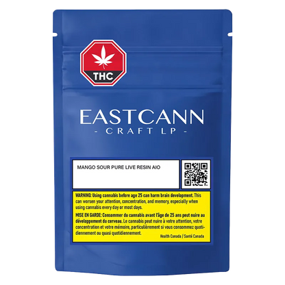 EastCann 1 g Mango Sour Pure Live Resin Disposable Vape Vapes