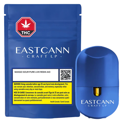 EastCann 1 g Mango Sour Pure Live Resin Disposable Vape Vapes