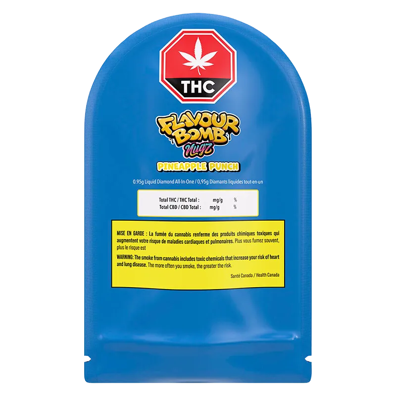 Nugz 0.95 g Flavour Bomb Pineapple Punch Liquid Diamond Disposable Vape Vapes
