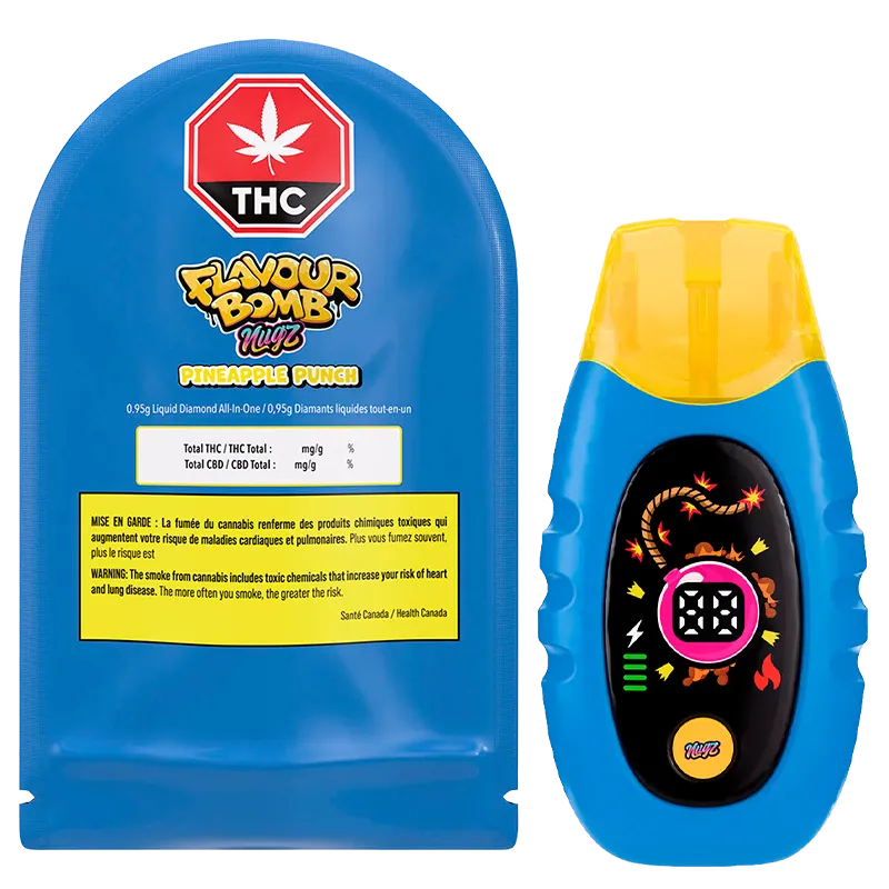 Nugz 0.95 g Flavour Bomb Pineapple Punch Liquid Diamond Disposable Vape Vapes