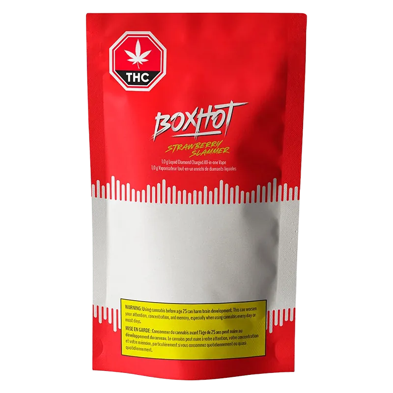Boxhot 1 g Strawberry Slammer Charged Disposable Vape All-In-Ones
