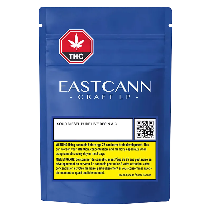 EastCann 1 g Sour Diesel Pure Live Resin Disposable Vape Vapes