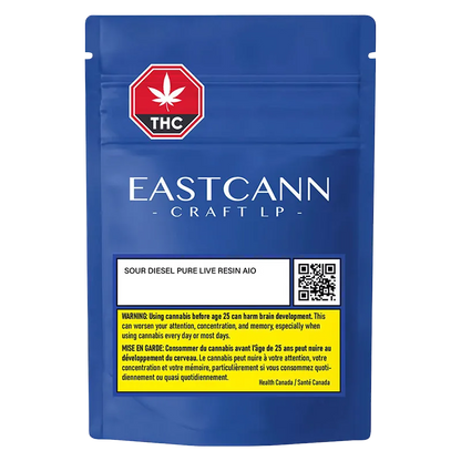 EastCann 1 g Sour Diesel Pure Live Resin Disposable Vape Vapes