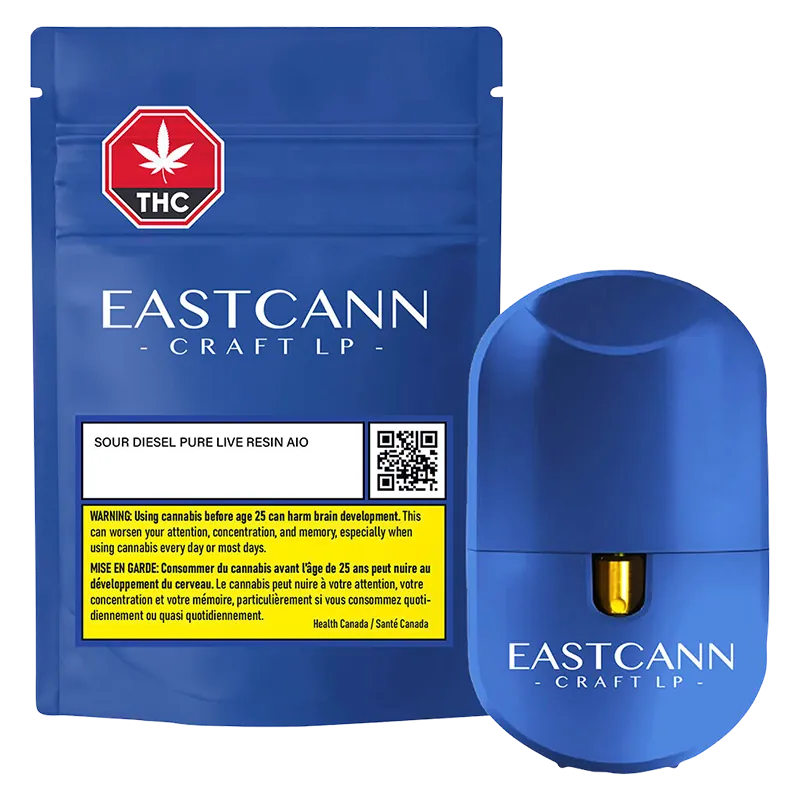 EastCann 1 g Sour Diesel Pure Live Resin Disposable Vape Vapes