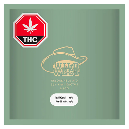 Wild West 0.95 g Reloadable 96+ Kiwi Cactus Disposable Vape Vapes