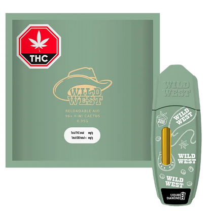 Wild West 0.95 g Reloadable 96+ Kiwi Cactus Disposable Vape Vapes