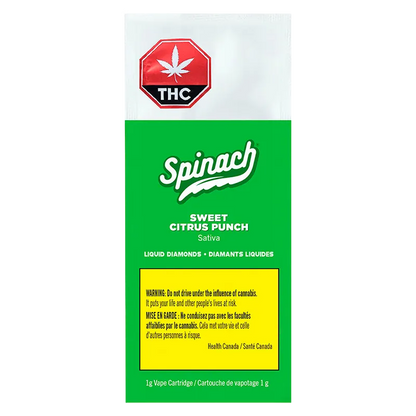 Spinach 1 g Sweet Citrus Punch Liquid Diamonds Vape Cartridge Liquid Diamond Carts