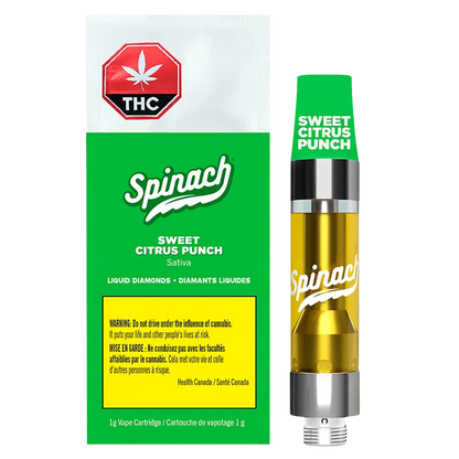 Spinach 1 g Sweet Citrus Punch Liquid Diamonds Vape Cartridge Liquid Diamond Carts