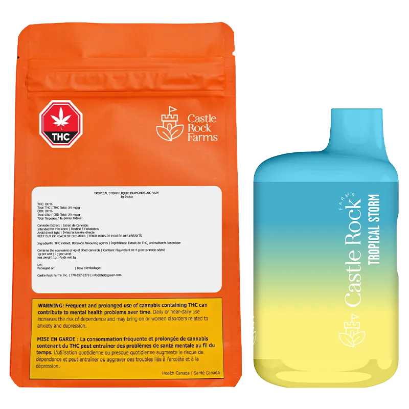 Castle Rock Farms 1 g Tropical Storm Liquid Diamonds & Live Resin Disposable Vape Vapes