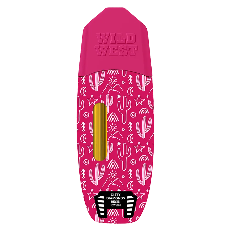 Wild West 0.95 g Reloadable 96+ Raspberry Rodeo Disposable Vape Vapes