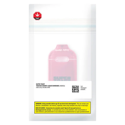 Super Toast 0.95 g Twisted Cherry Liquid Diamonds Disposable Vape Vapes