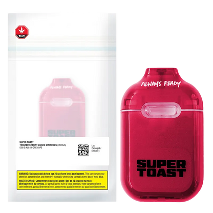 Super Toast 0.95 g Twisted Cherry Liquid Diamonds Disposable Vape Vapes
