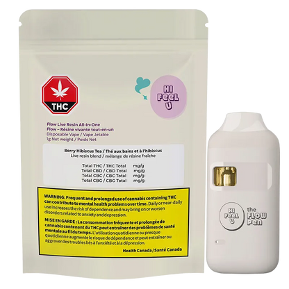hifeelu 1 g Flow Live Resin Berry Hibiscus Tea Disposable Vape Vapes
