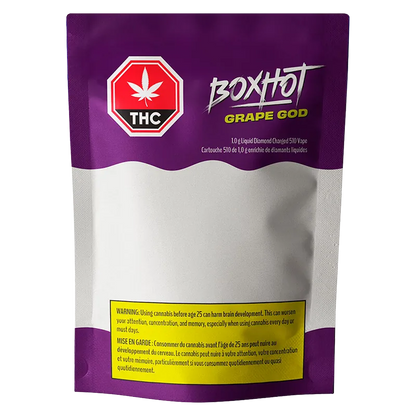 Boxhot 1 g Grape God Liquid Diamond Charged Vape Cartridge Vapes