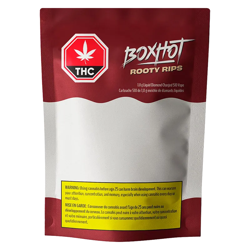 Boxhot 1 g Rooty Rips Liquid Diamond Charged Vape Cartridge Vapes