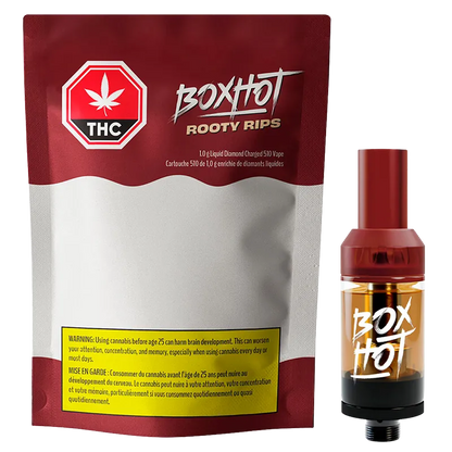 Boxhot 1 g Rooty Rips Liquid Diamond Charged Vape Cartridge Vapes