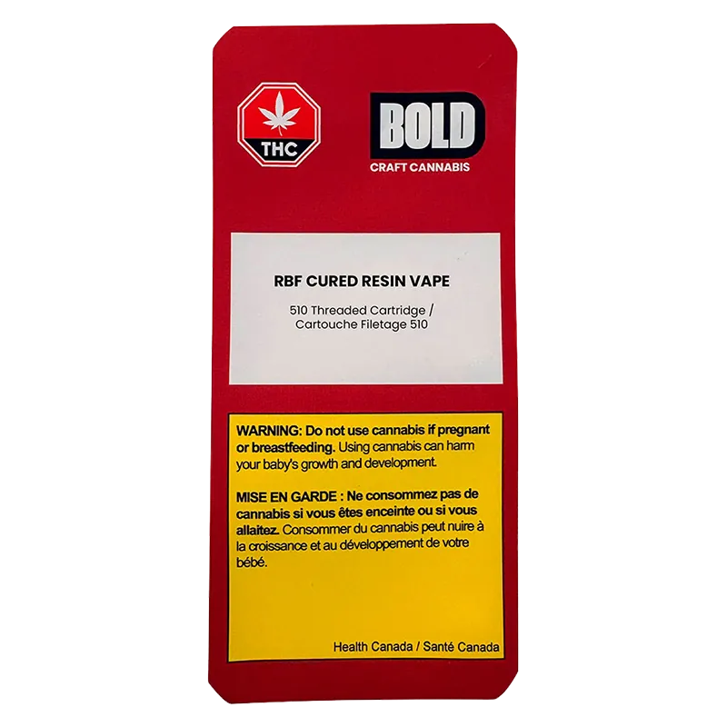 Bold 1 g RBF Cured Resin Vape Cartridge Vapes