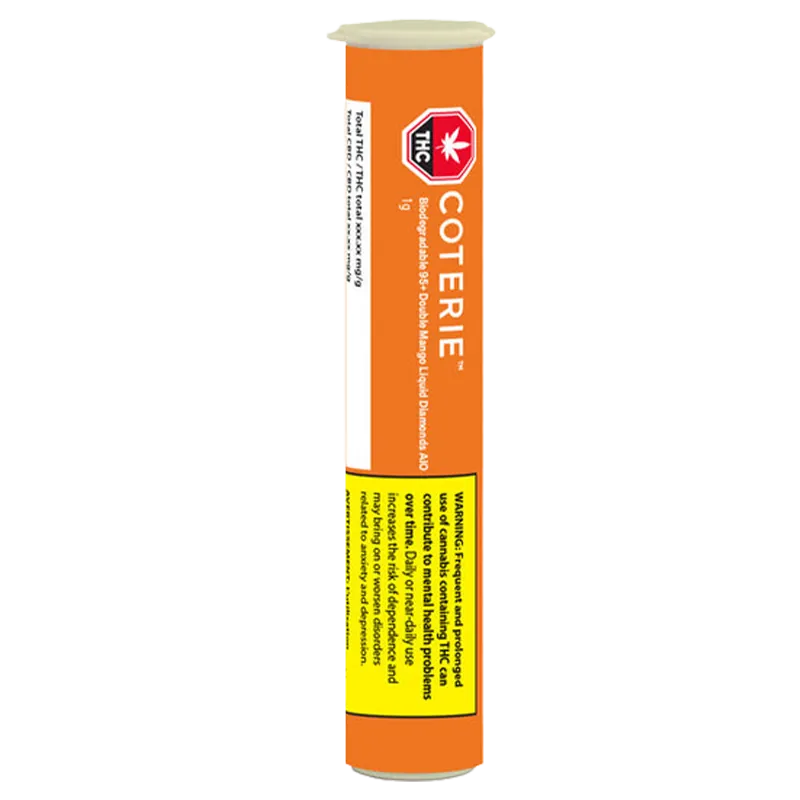 Coterie 1 g Biodegradable 95+ Double Mango Liquid Diamonds Disposable Vape Vapes