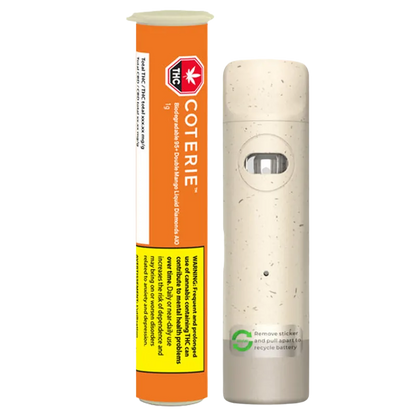 Coterie 1 g Biodegradable 95+ Double Mango Liquid Diamonds Disposable Vape Vapes
