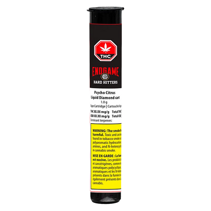 Endgame 1 g Hard Hitters Psycho Citrus Liquid Diamond Vape Cartridge Vapes