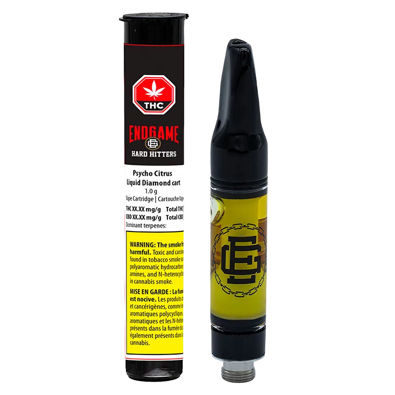 Endgame 1 g Hard Hitters Psycho Citrus Liquid Diamond Vape Cartridge Vapes