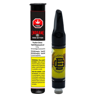 Endgame 1 g Hard Hitters Psycho Citrus Liquid Diamond Vape Cartridge Vapes