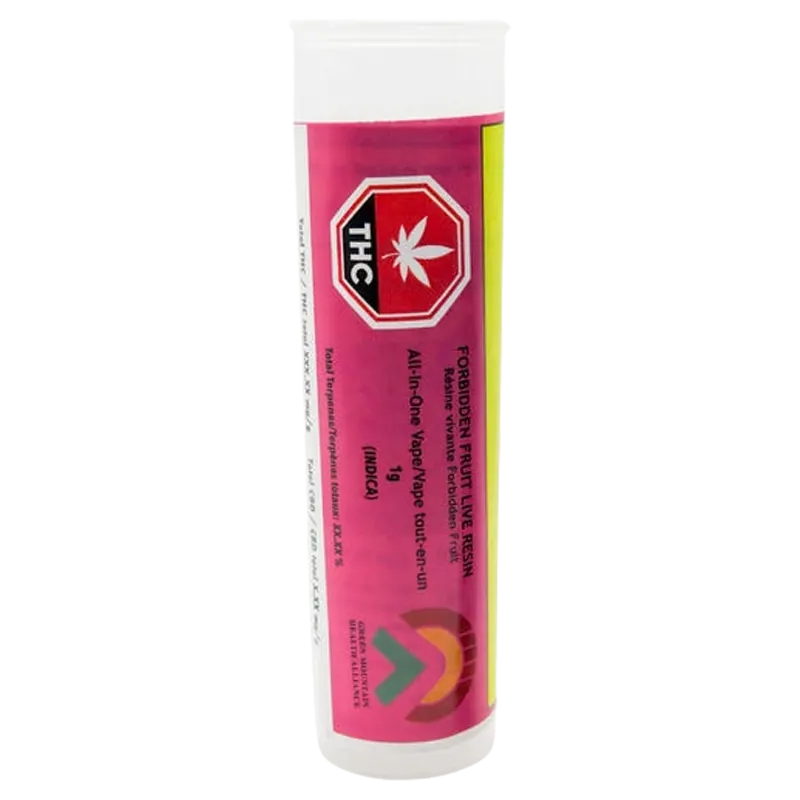 Green Mountain Health Alliance 1 g Forbidden Fruit Live Resin Disposable Vape Vapes