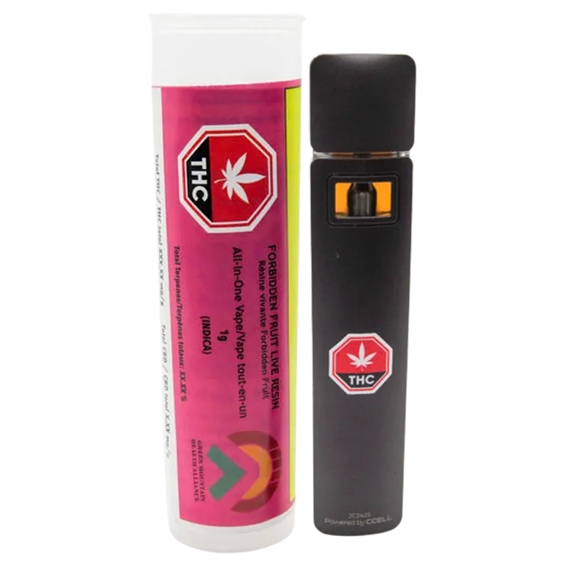 Green Mountain Health Alliance 1 g Forbidden Fruit Live Resin Disposable Vape Vapes