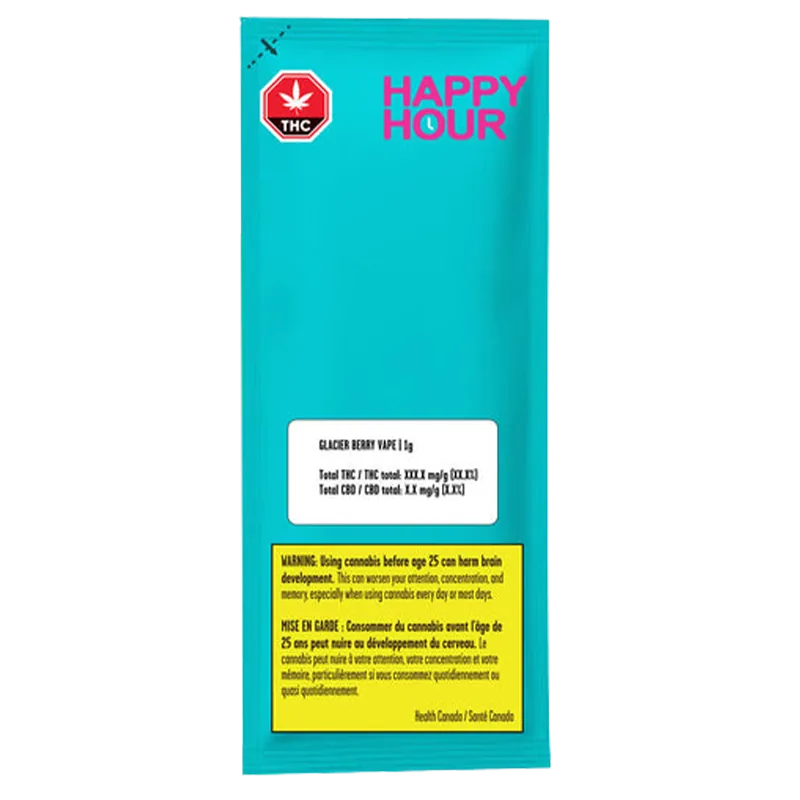 Happy Hour 1 g Glacier Berry Disposable Vape Vapes