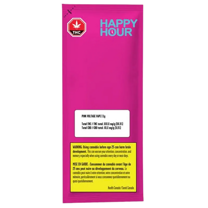 Happy Hour 1 g Pink Voltage Disposable Vape Vapes