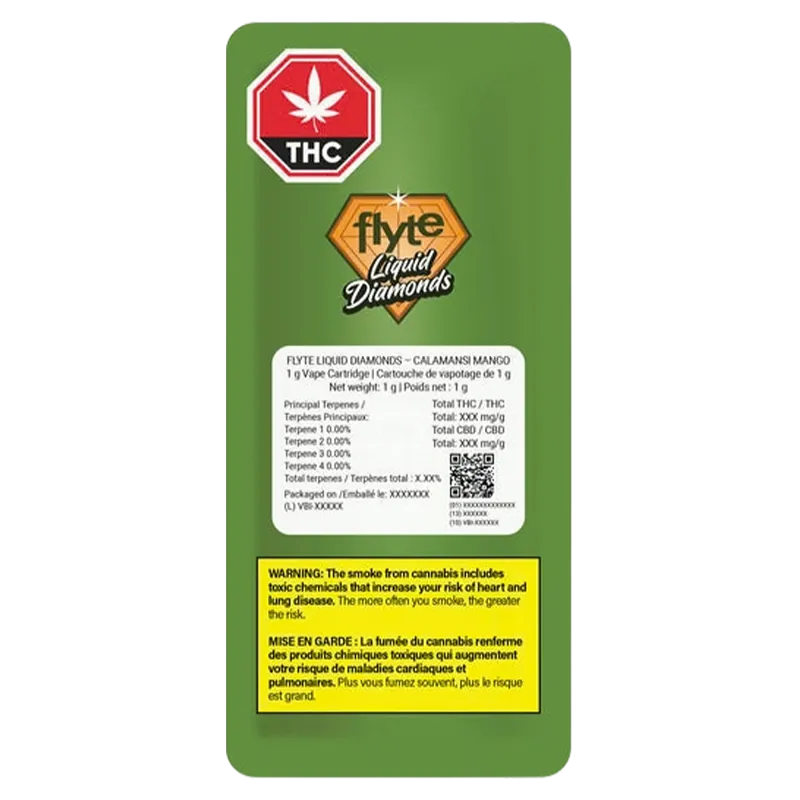 Flyte Liquid Diamonds 1 g Calamansi Mango Liquid Diamond Vape Cartridge Vapes