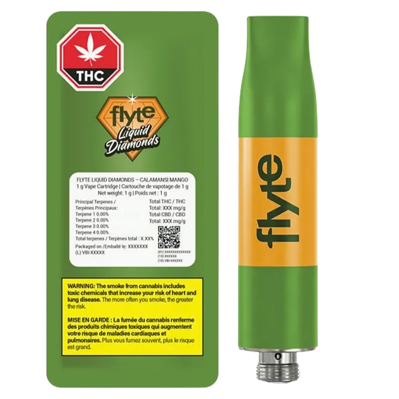 Flyte Liquid Diamonds 1 g Calamansi Mango Liquid Diamond Vape Cartridge Vapes