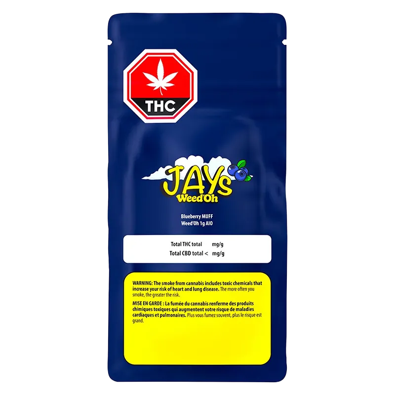 Jays 0.95 g Blueberry MUFF Weed'Oh Disposable Vape Vapes