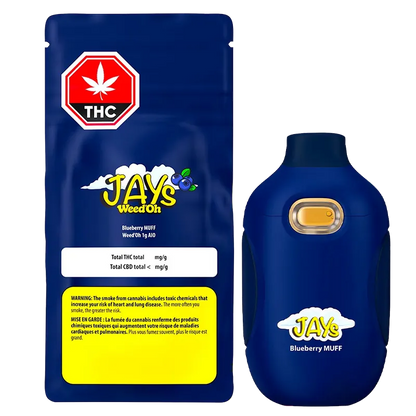Jays 0.95 g Blueberry MUFF Weed'Oh Disposable Vape Vapes