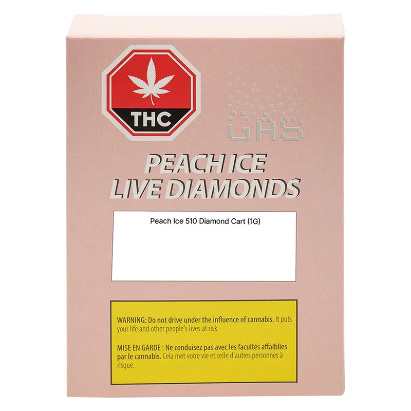 GAS 1 g Peach Ice Diamond Vape Cartridge Vapes