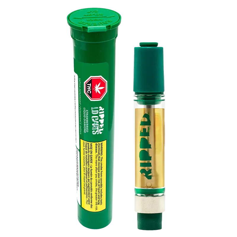 Ripped 0.95 g Strawberried Liquid Diamonds Vape Cartridge Vapes