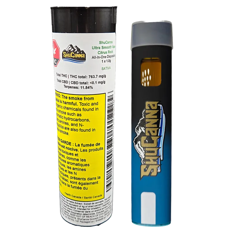 Shucanna 1 g Mega Spectrum Ultra Smooth Citrus Rock Disposable Vape Vapes
