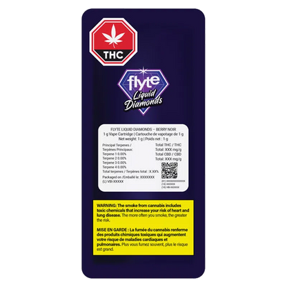 Flyte Liquid Diamonds 1 g Berry Noir Liquid Diamond Vape Cartridge Vapes
