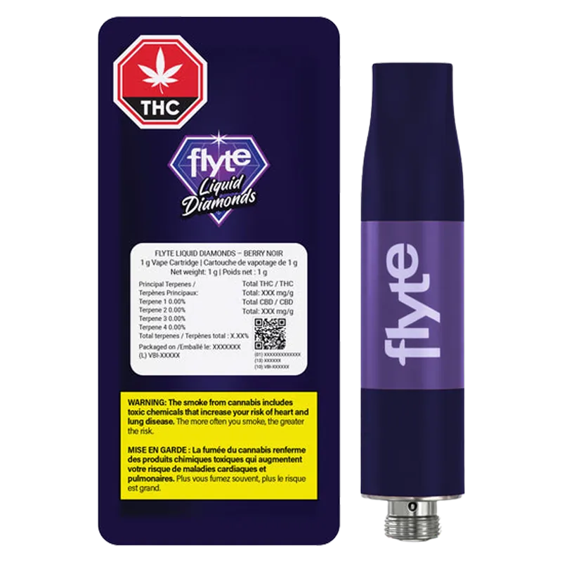Flyte Liquid Diamonds 1 g Berry Noir Liquid Diamond Vape Cartridge Vapes
