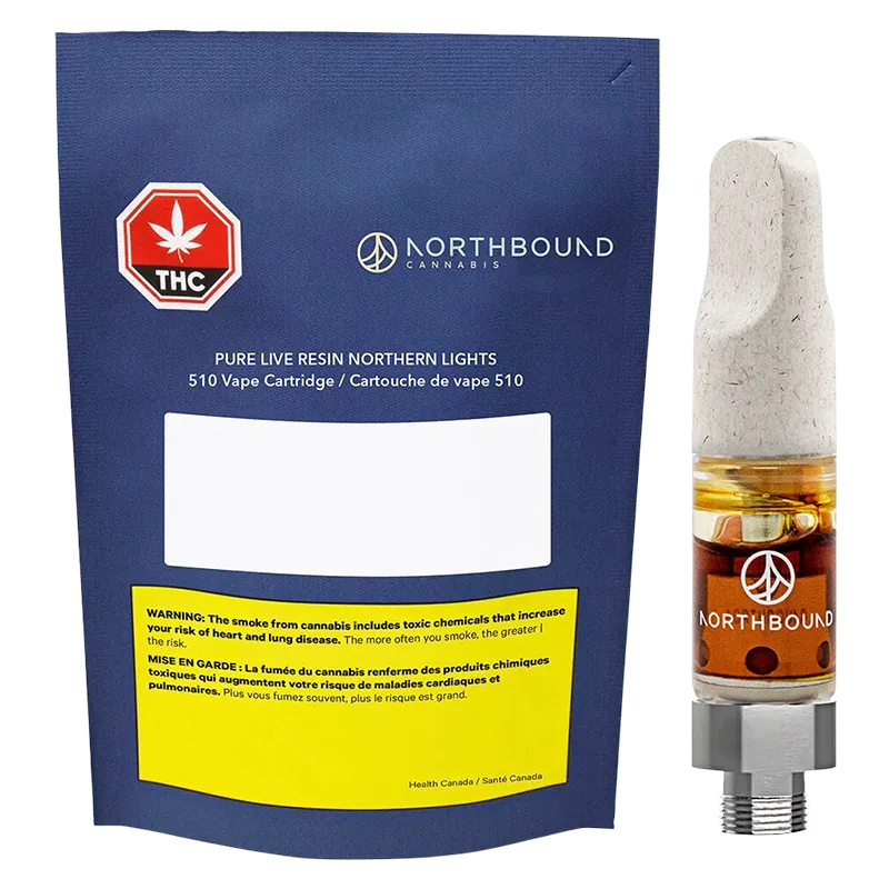 Northbound Cannabis 0.5 g Pure Live Resin Northern Lights Vape Cartridge Vapes