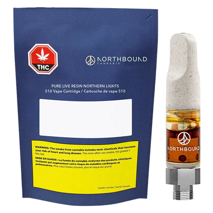Northbound Cannabis 0.5 g Pure Live Resin Northern Lights Vape Cartridge Vapes