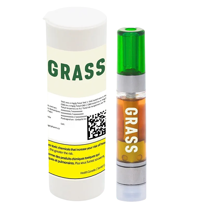 Grass 0.95 g 98+ Pink Kush Vape Cartridge 510 Carts